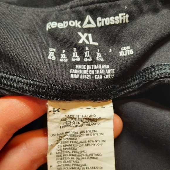 Reebok CrossFit Bike Shorts Workout Size XL Black - Picture 7 of 8